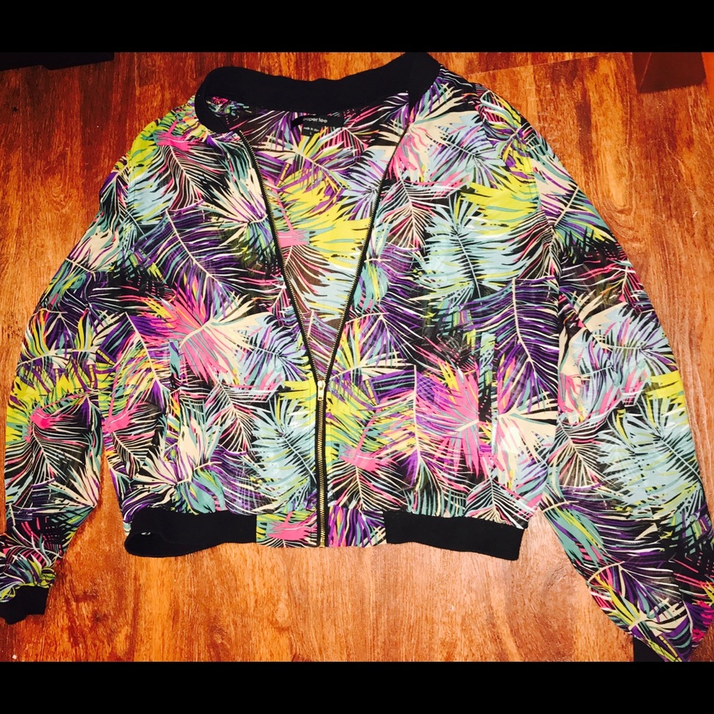 Crew neck 90's zip up
